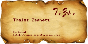 Thaisz Zsanett névjegykártya